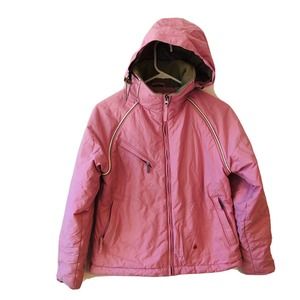 Kemper waterproof Coat pink with hood Girls size 14 clo